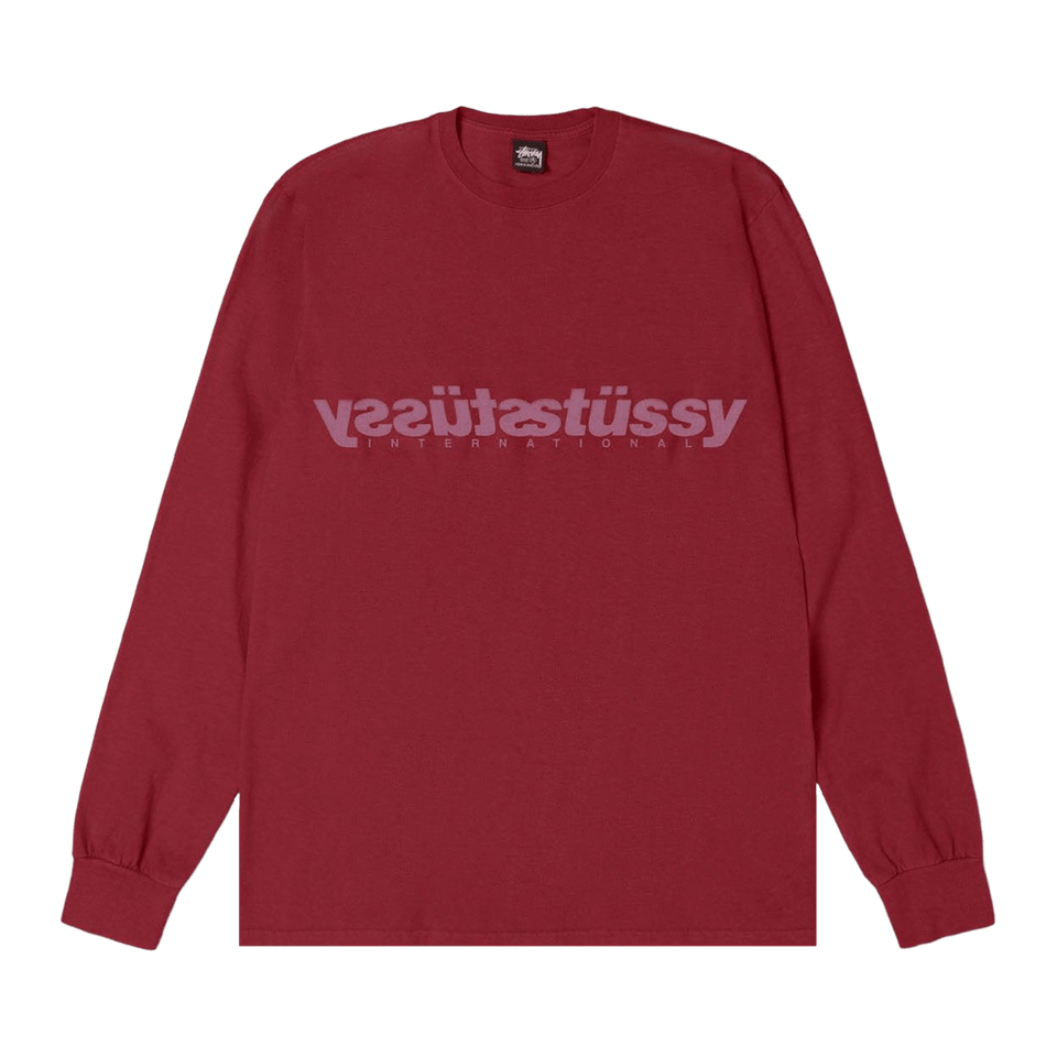 Stussy Mirror Long-Sleeve T-Shirt Wine