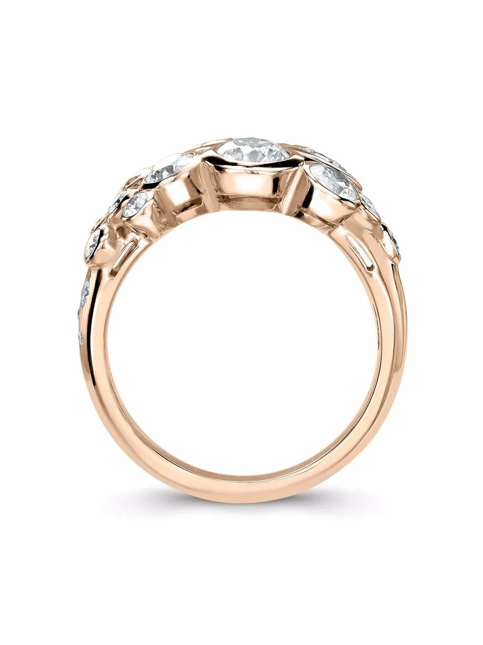 18kt rose gold Bubbles diamond dress ring