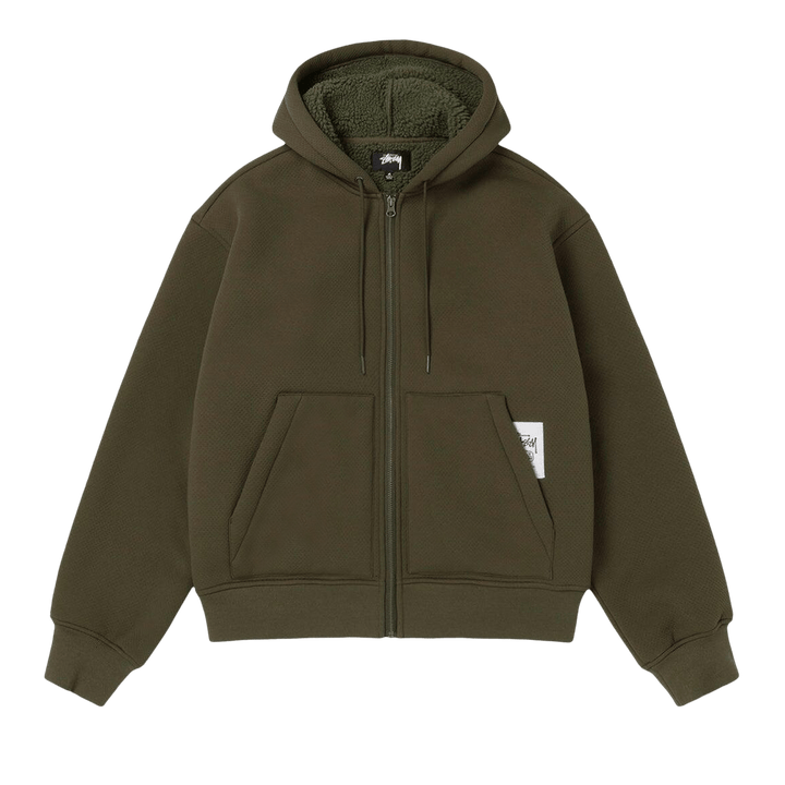 Stussy Bonded Sherpa Hoodie Green
