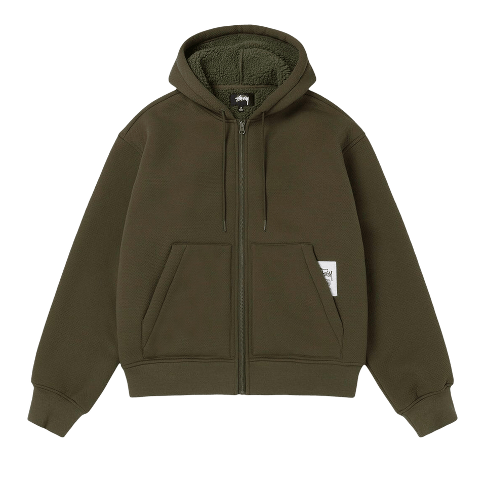 Stussy Bonded Sherpa Hoodie Green