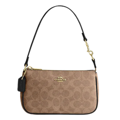 Coach Nolita 19 In Signature Canvas Signature Canvas-Gold-Tan-Black