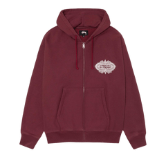 Stussy Mantra Zip Hoodie Burgundy