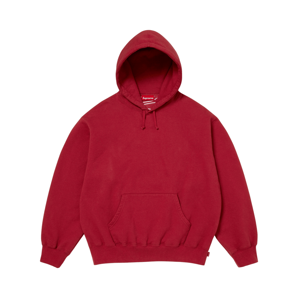 Supreme Satin Appliqué Hoodie Dark Red