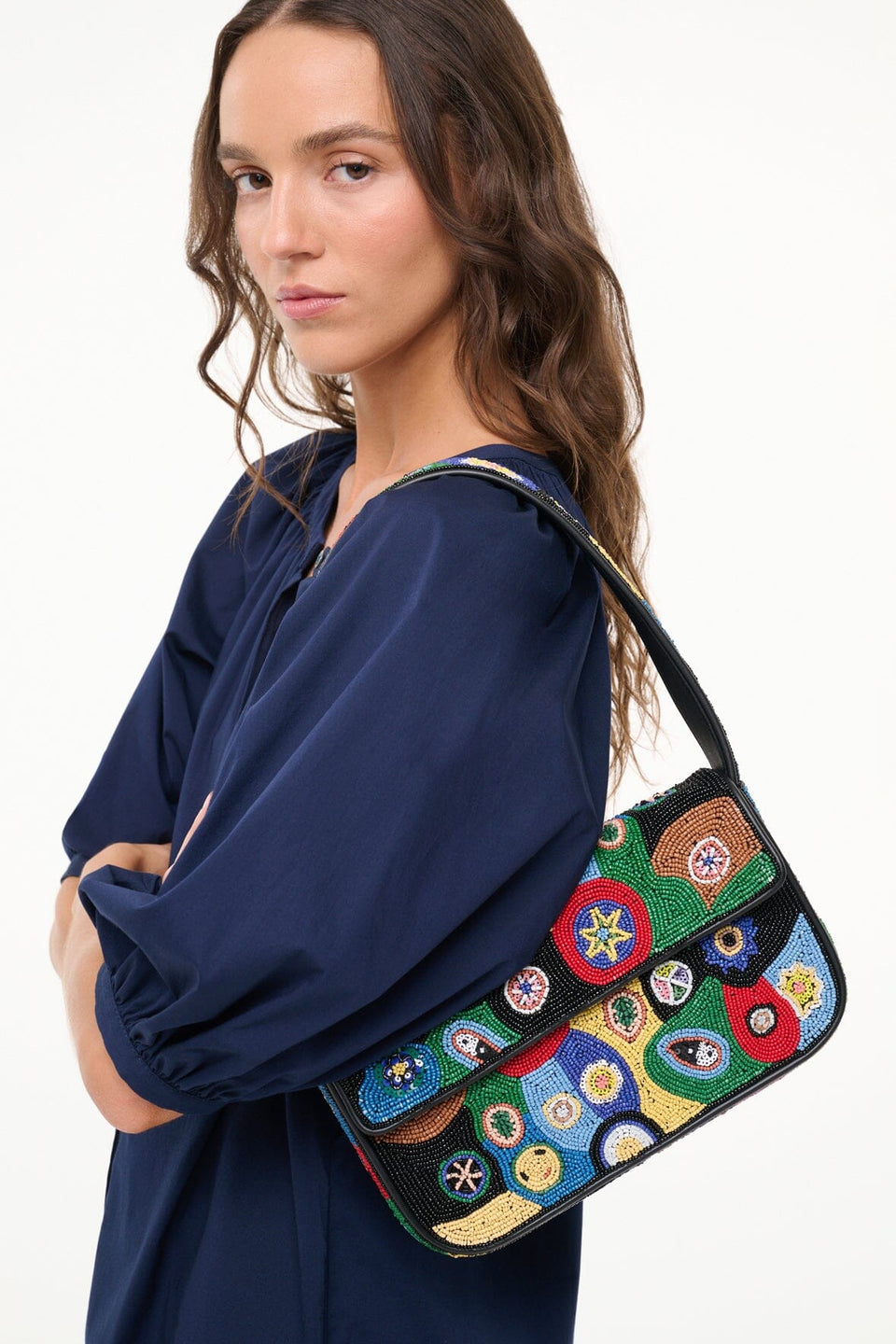 TOMMY BEADED BAG BLACK MILLEFIORI