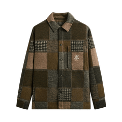 Kith Patchwork Wool Coaches Jacket Chelonian