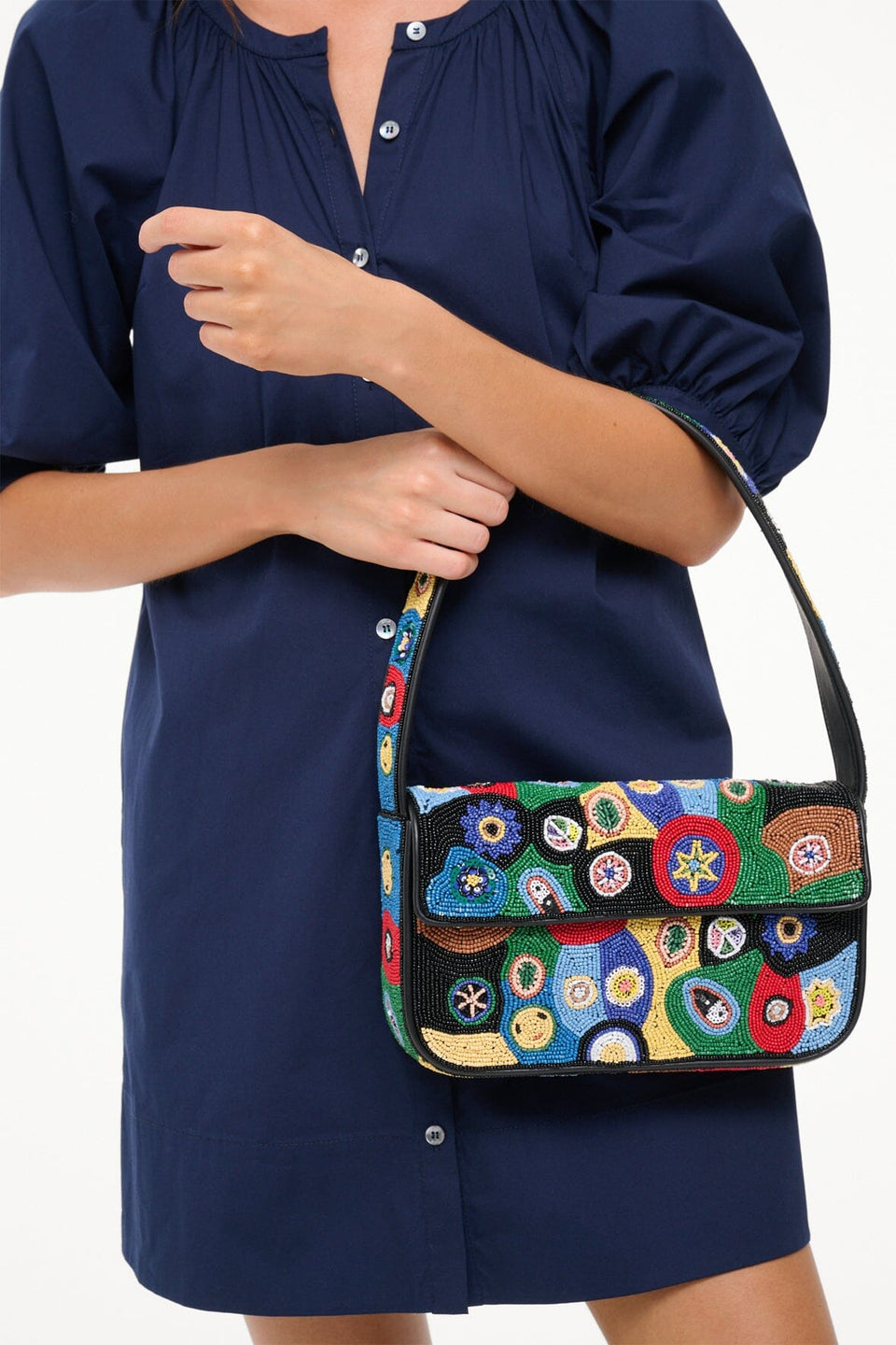 TOMMY BEADED BAG BLACK MILLEFIORI