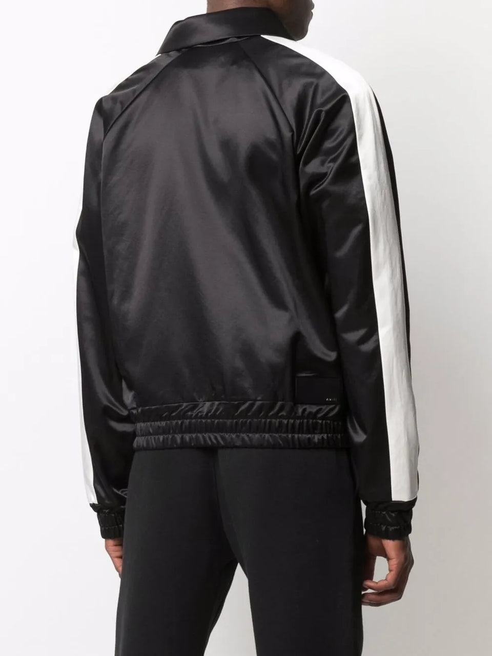 zip-up satin track jacket