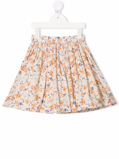 floral-print flared skirt