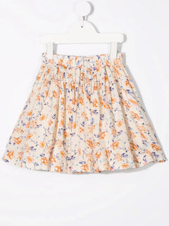 floral-print flared skirt