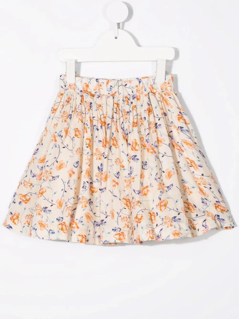 floral-print flared skirt