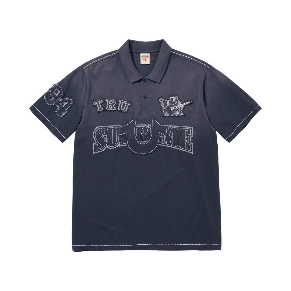 Supreme x True Religion Appliqué Polo Navy