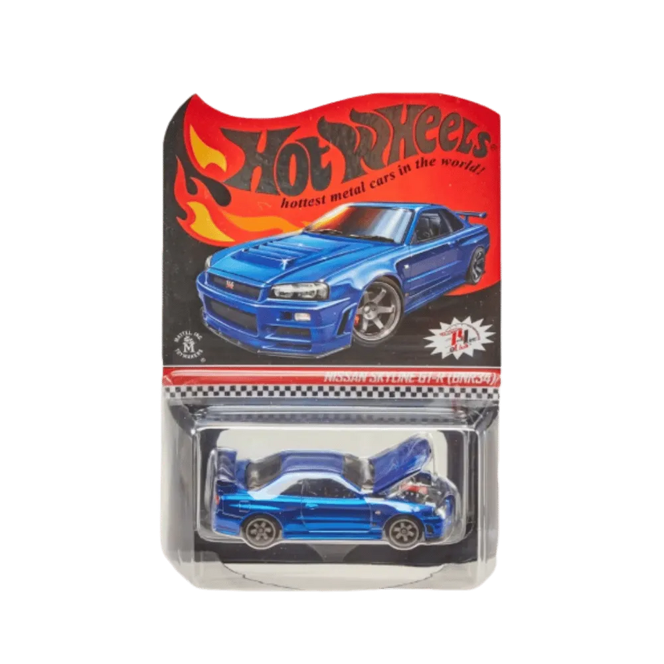 Hot Wheels RLC Nissan Skyline GT-R (BNR34) Spectraflame Race Team Blue
