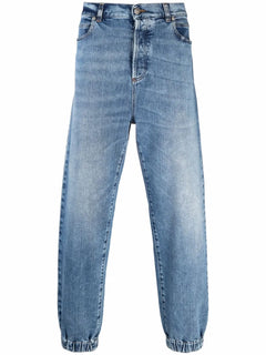 faded slim-fit jeans