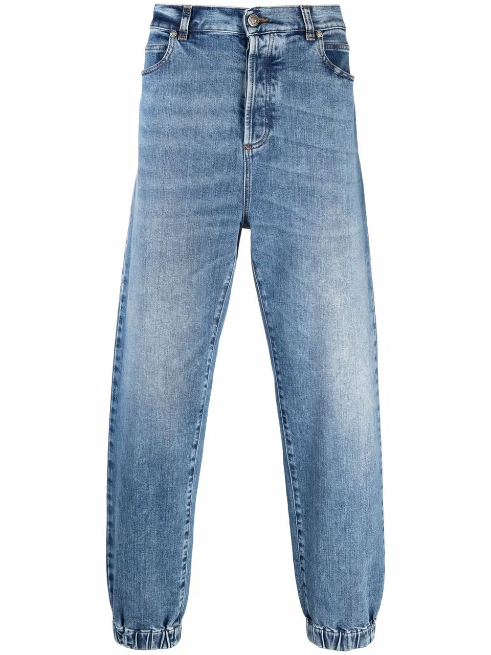 faded slim-fit jeans