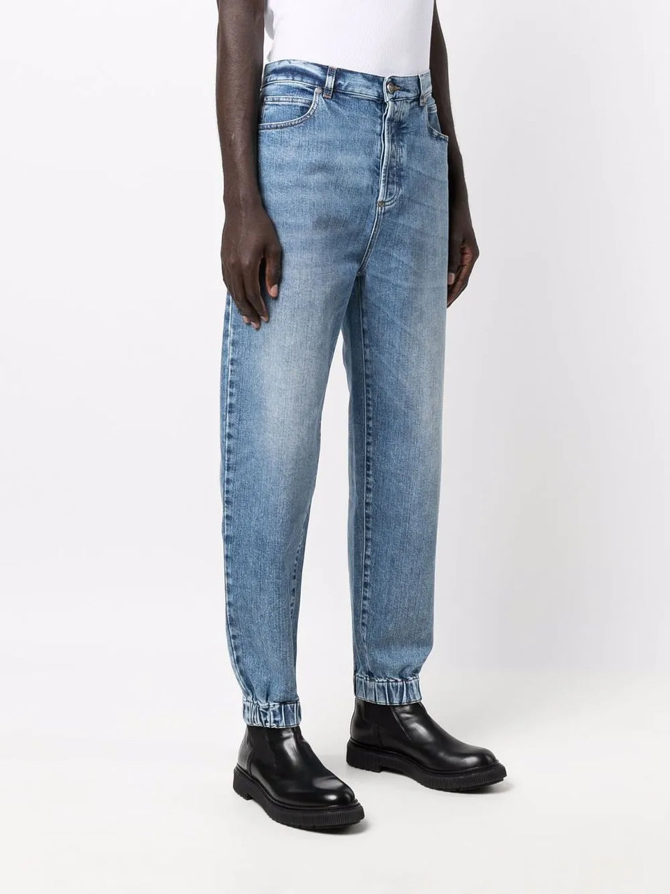 faded slim-fit jeans