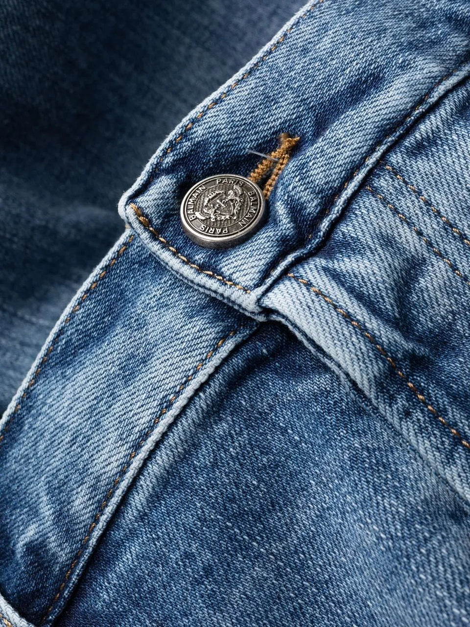 faded slim-fit jeans