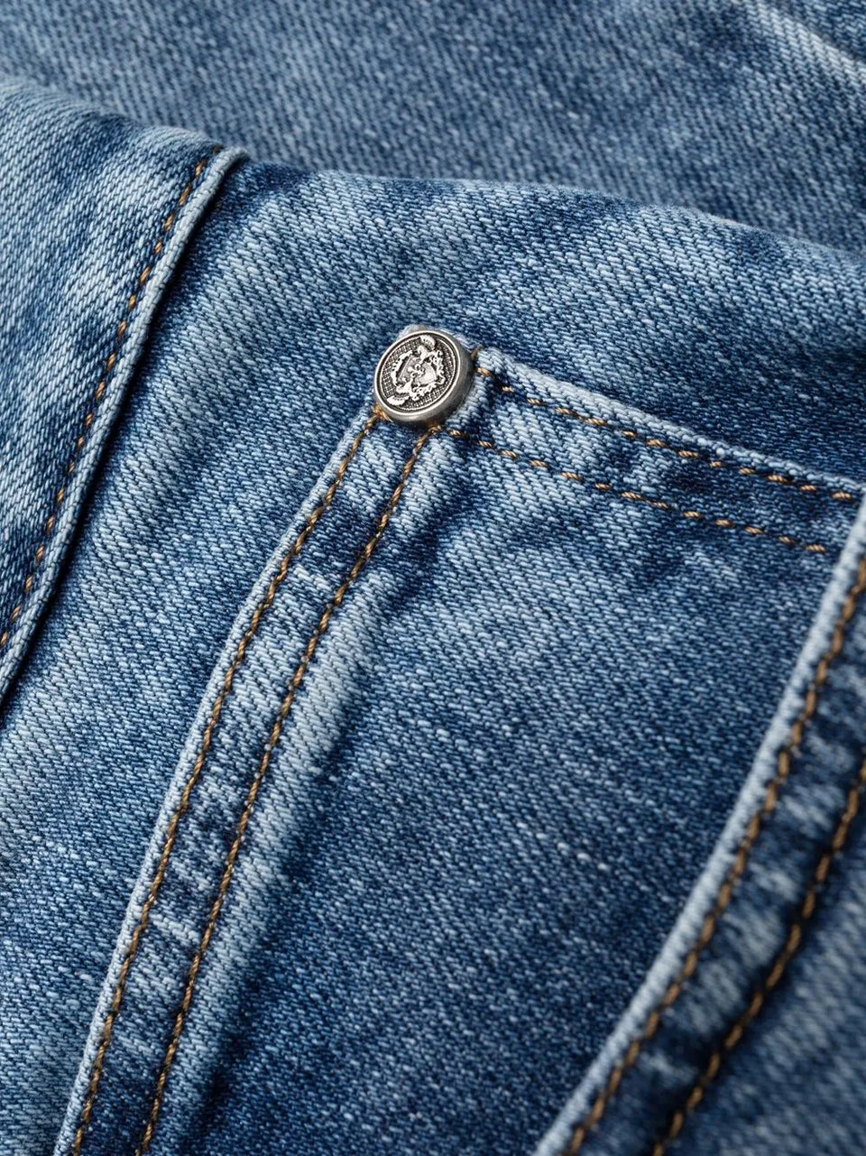 faded slim-fit jeans