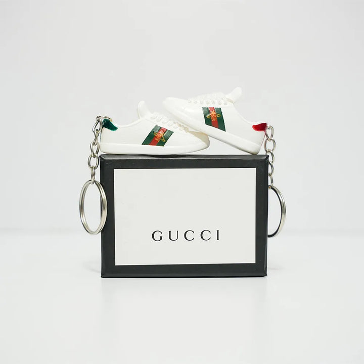 3D Sneaker Keychain With Box - Gucci White