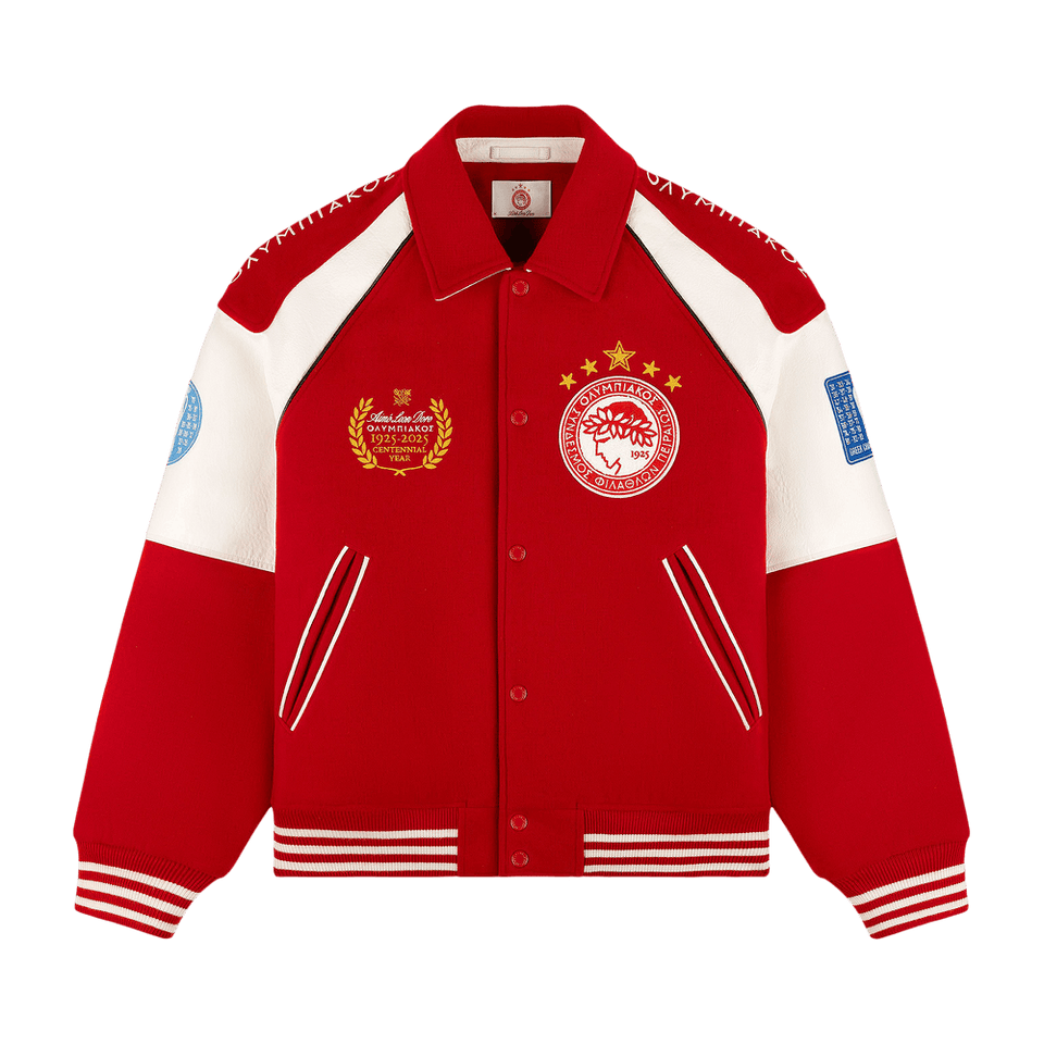 Aimé Leon Dore x Olympiacos F.C. Varsity Jacket Adrenaline Rush