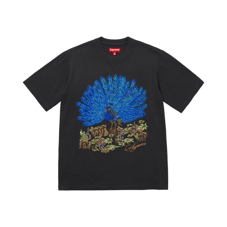 Supreme Peacock Shorts-Sleeve Top Black
