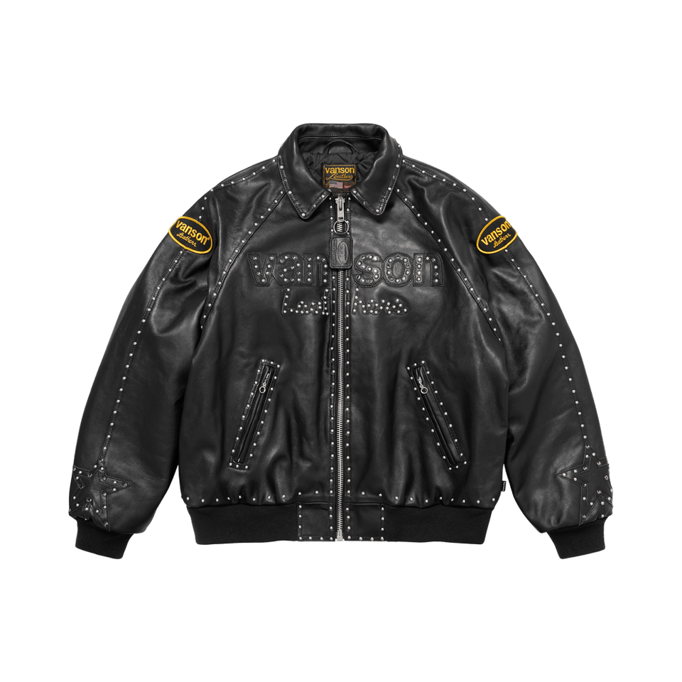 Supreme x Vanson Leathers x B.B. Simon Jacket Black