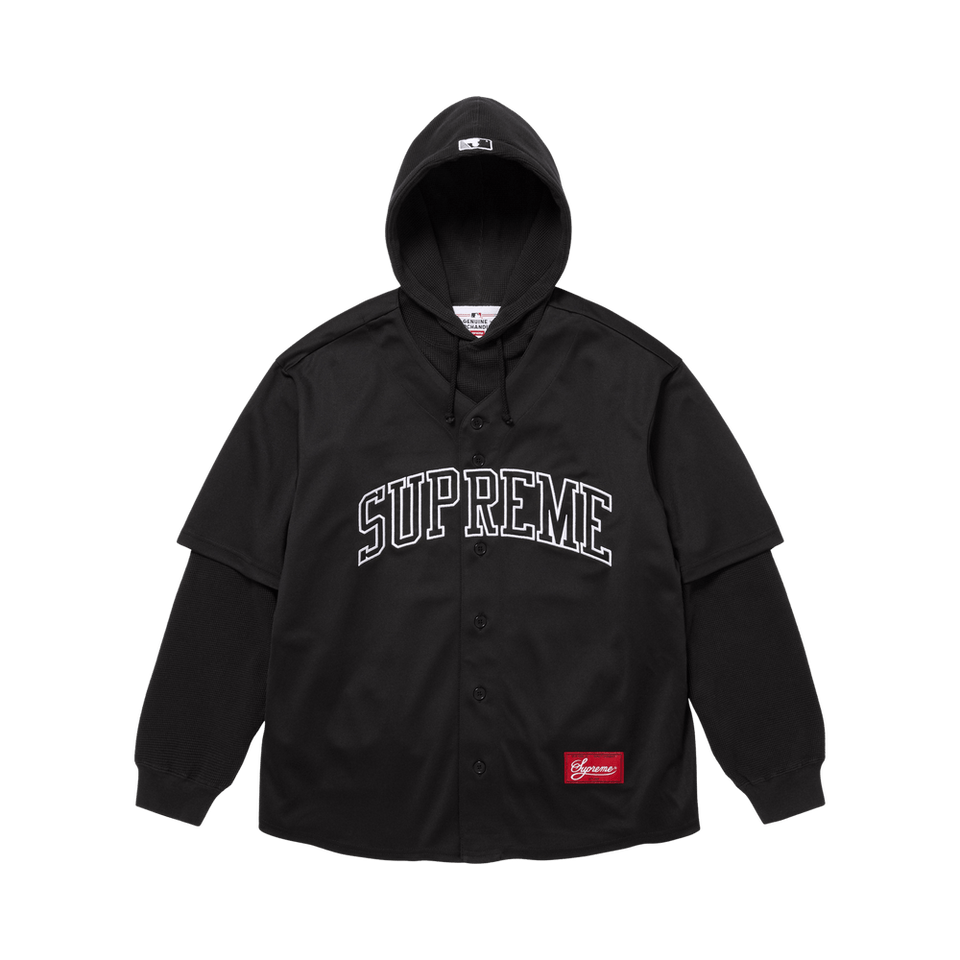 Supreme x Chicago White Sox Hooded Jersey Black