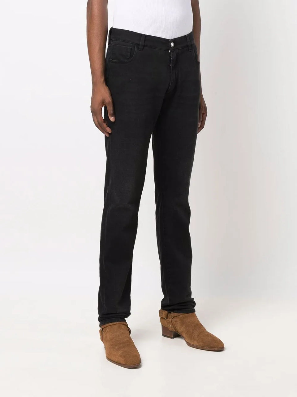 Wolf straight-cut jeans