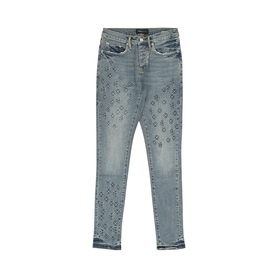 PURPLE BRAND Embossed P001 Denim Blue