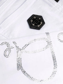 Signature embellished skinny jeans