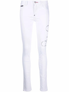 Signature embellished skinny jeans