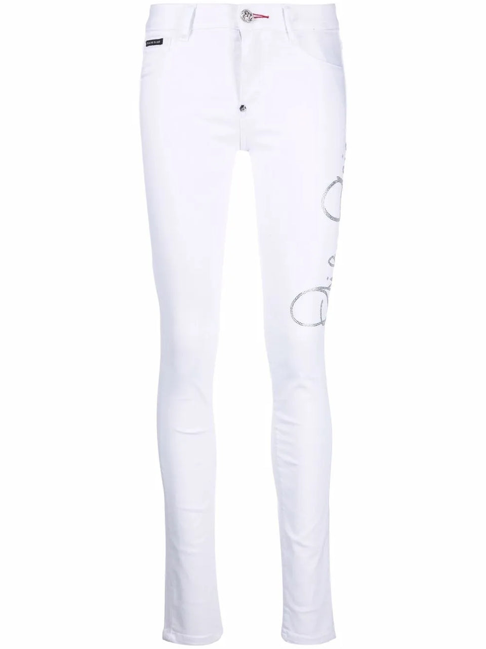 Signature embellished skinny jeans