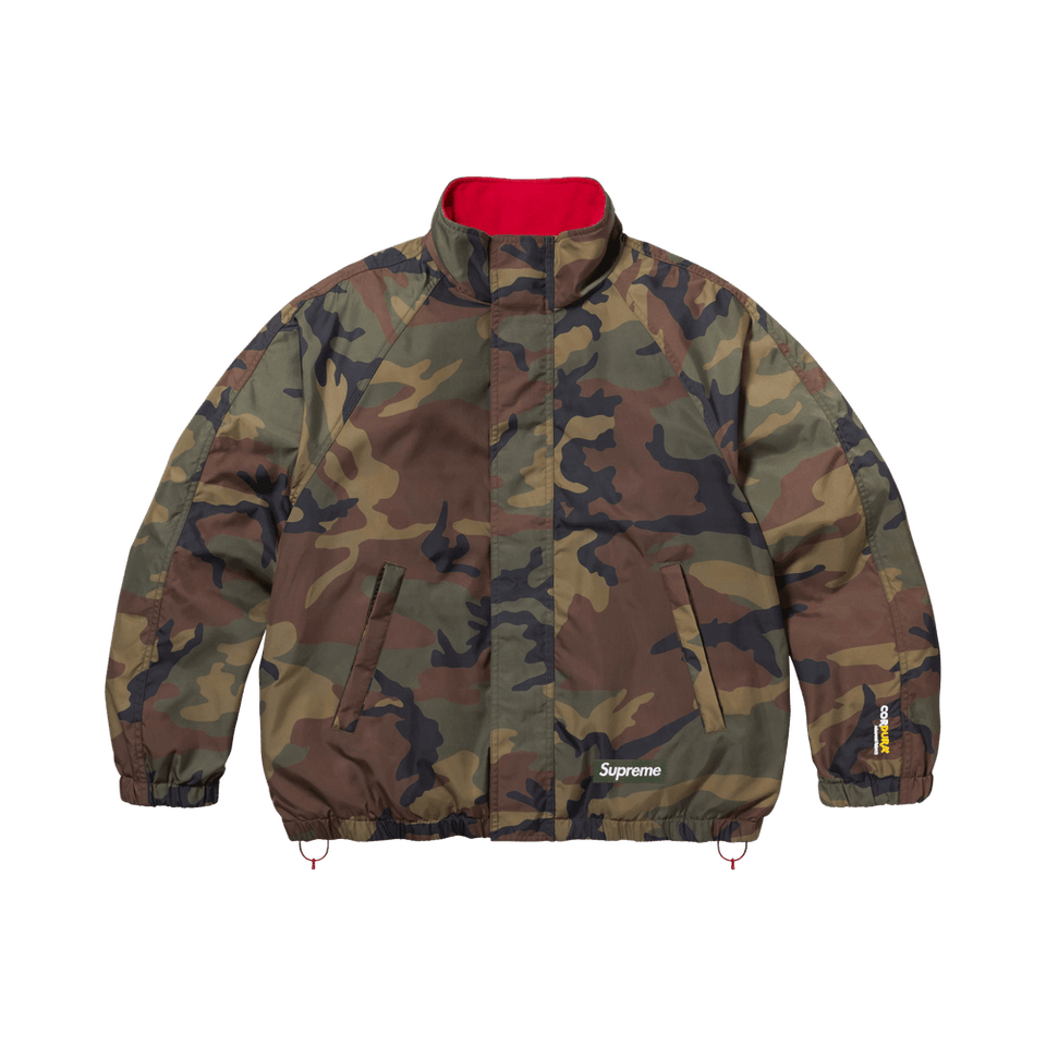 Supreme Polartec Reversible Track Jacket Woodland Camo