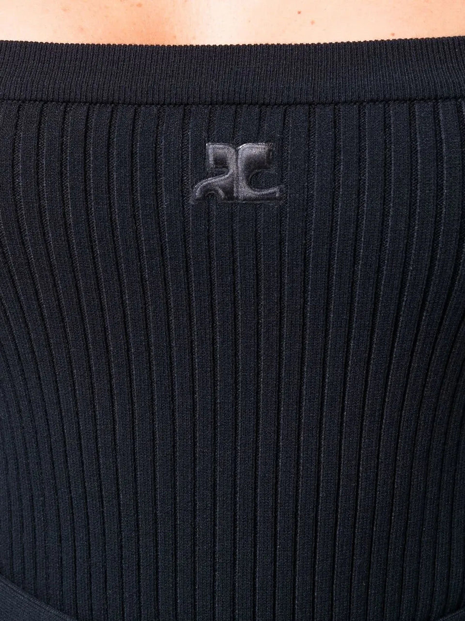 logo-embroidered tank top