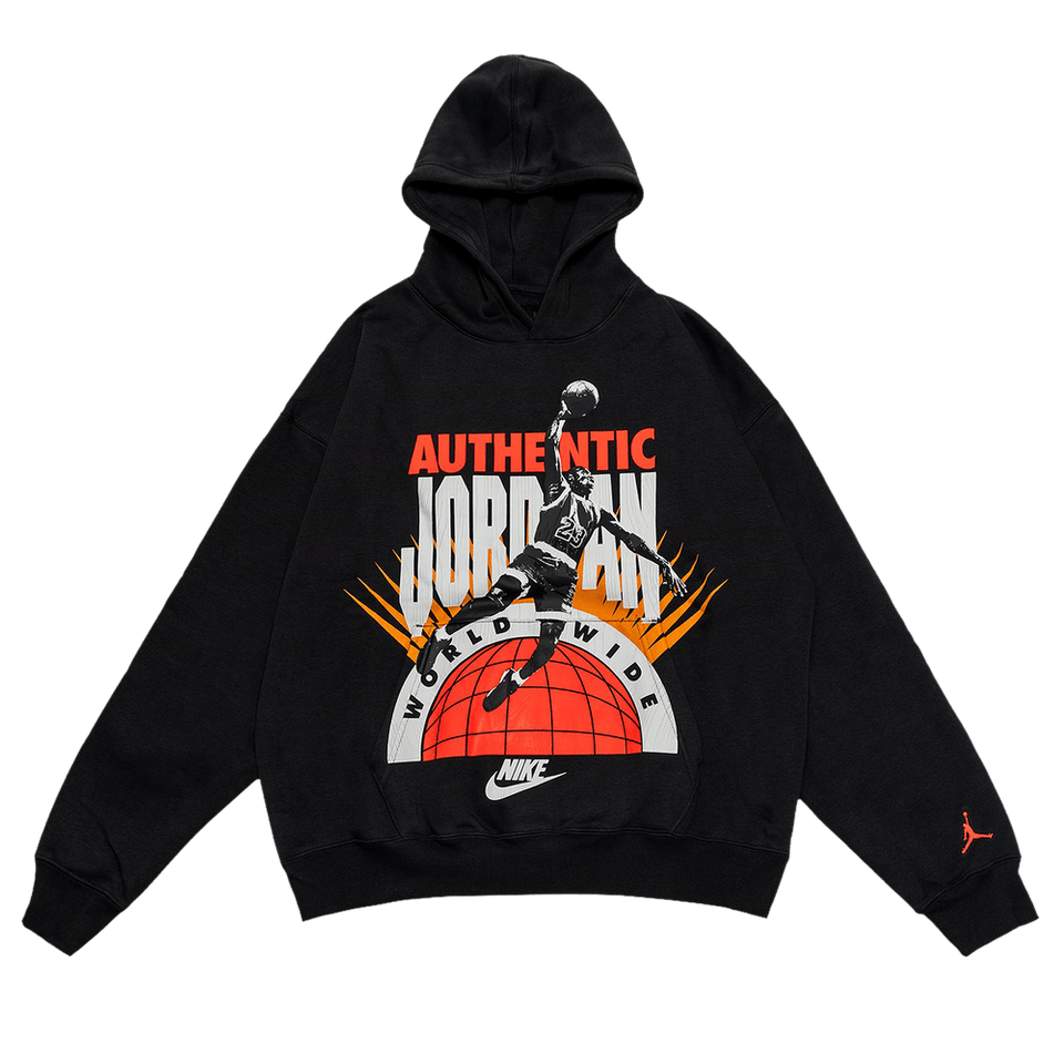 Air Jordan Authentic Jordan Graphic Hoodie Off Noir/Infrared 23