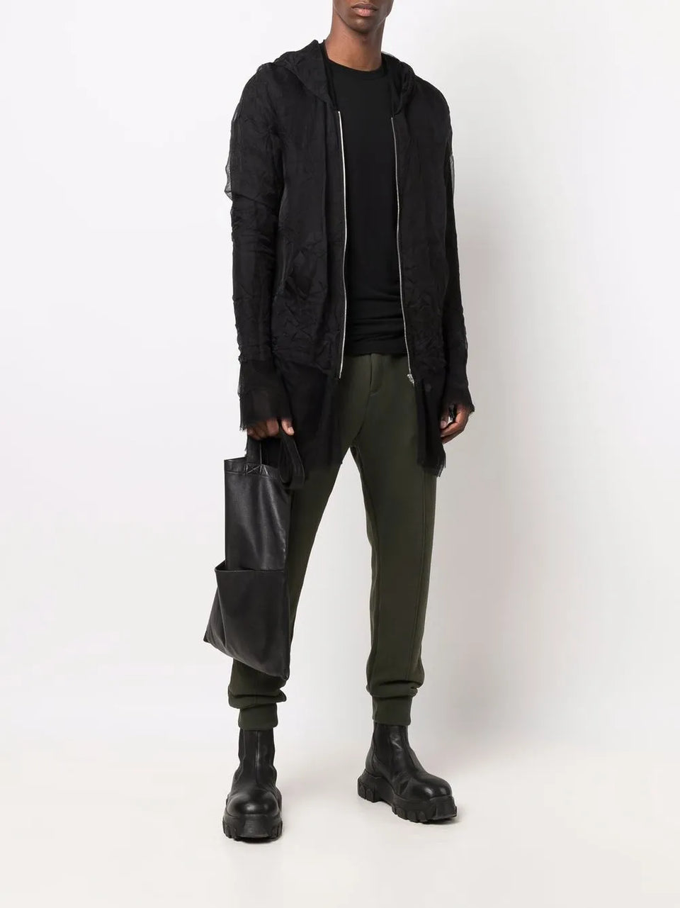 slip-on cotton track trousers