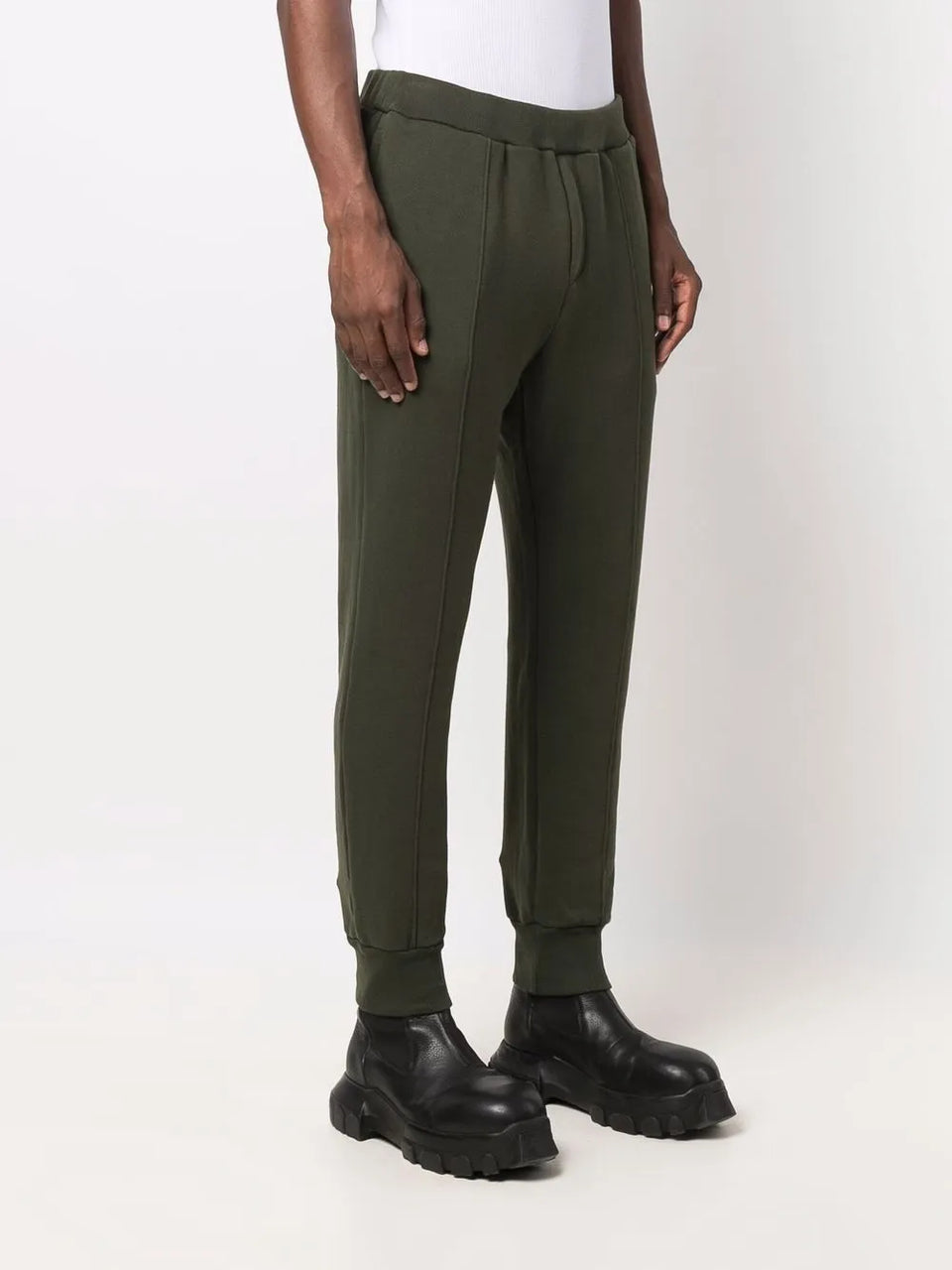 slip-on cotton track trousers