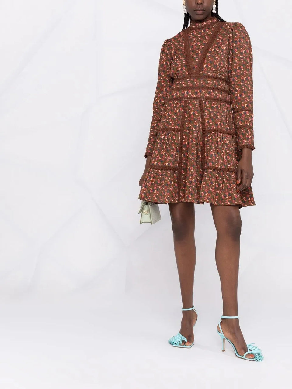 floral-print tiered dress
