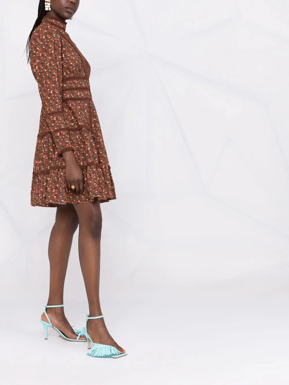 floral-print tiered dress