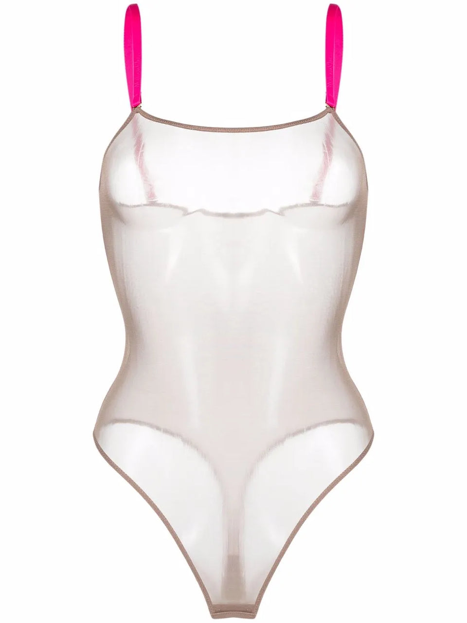 Corps à Corps contrast-strap mesh bodysuit