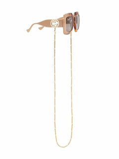 chain-strap square sunglasses