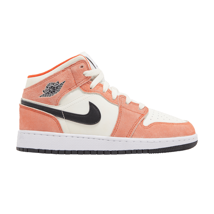 Air Jordan 1 Mid GS Orange Suede