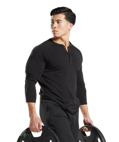 Gymshark Legacy Henley Black