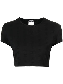 1997 CC logo-embroidered crop top