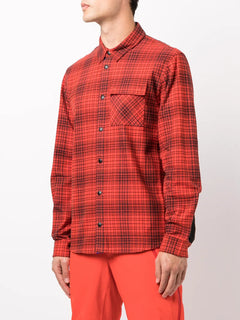 check-print long-sleeved shirt