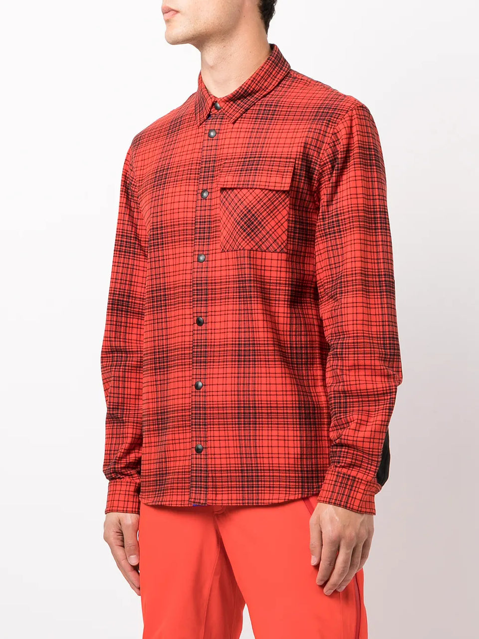 check-print long-sleeved shirt