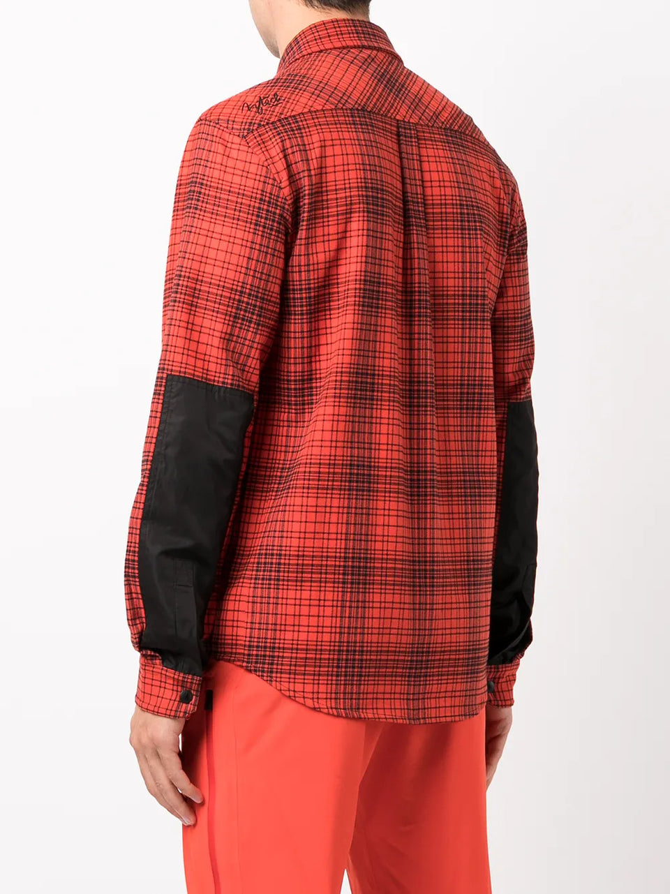 check-print long-sleeved shirt