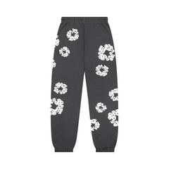 Denim Tears Rhinestone Cotton Wreath Sweatpants Vintage Black