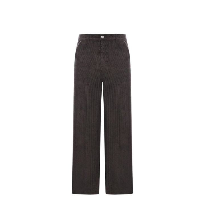 Anthracite Cotton Corduroy Large Fit Trousers