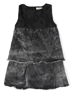 tiered denim dress