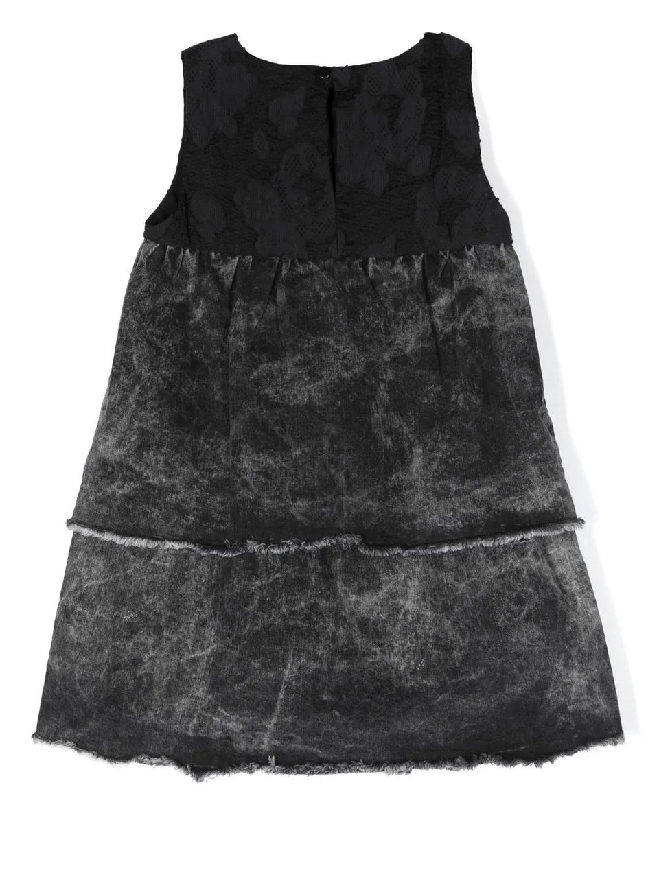 tiered denim dress